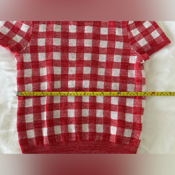 Polo by Ralph Lauren Red and White Gingham Crewneck Sweater - Picture 5 of 6